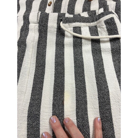 NSF Sue Romper White Blue Stripe Small Sleeveless Drawstring Waist Shorts - Picture 10 of 14